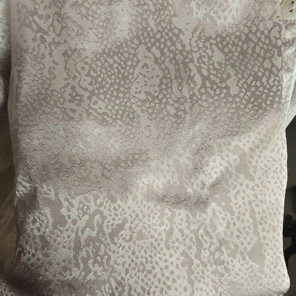 BCBGMAXAZRIA Pink Animal Print Jacquard Satin Pajama Set Size Small